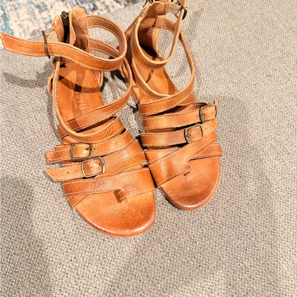 BED|STU Brown Leather Gladiator Sandals